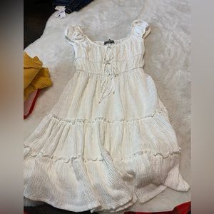 white mini dress